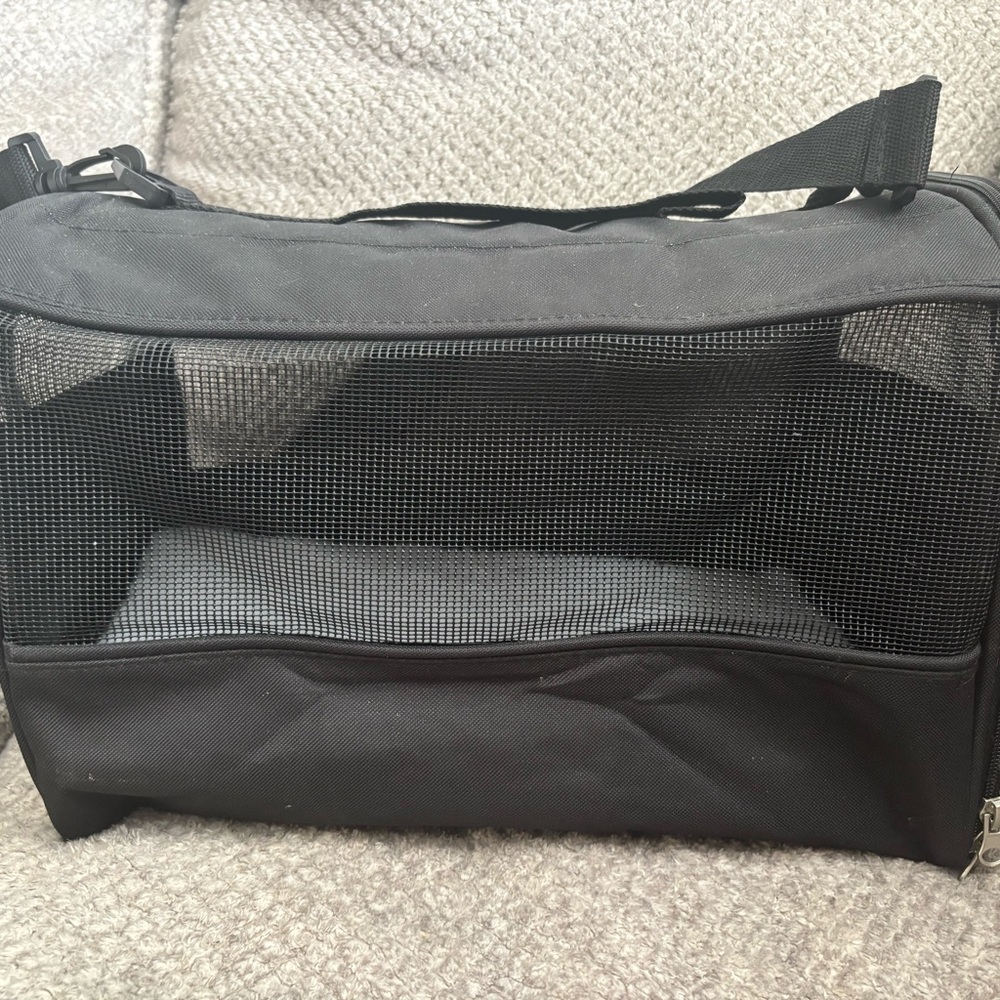 Black Mesh dog carrier
